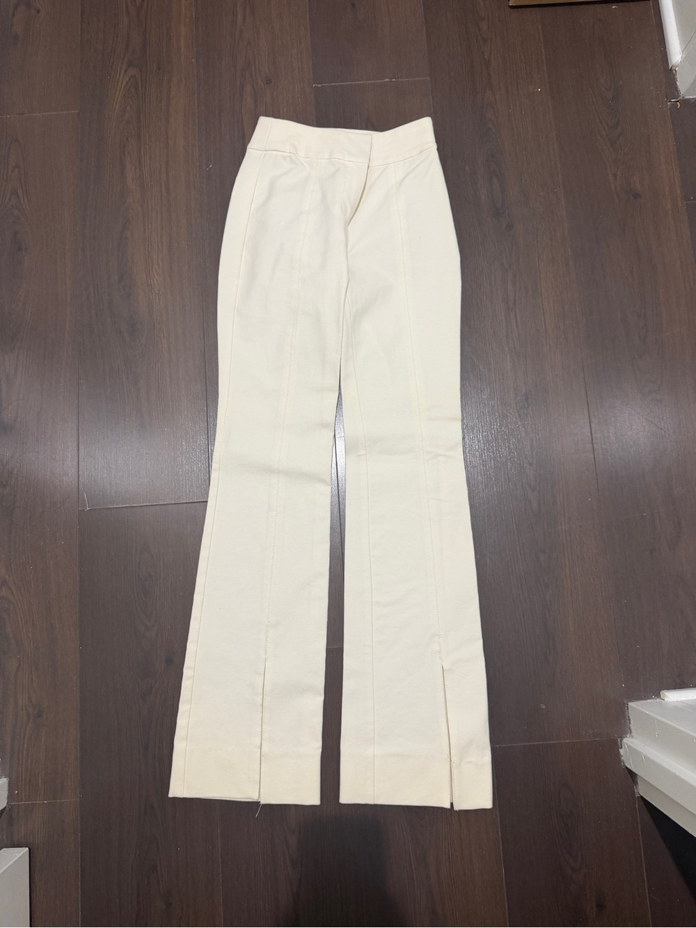 Derek Lam Ivory High-Waist Flare Pants